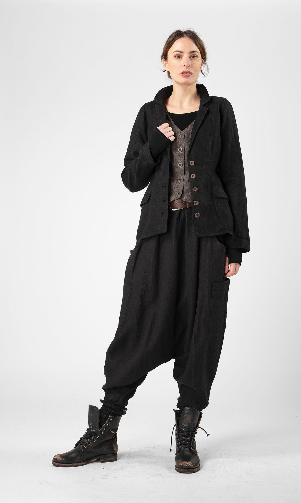 Linnekavaj i klassisk insvängd och fodrad modell